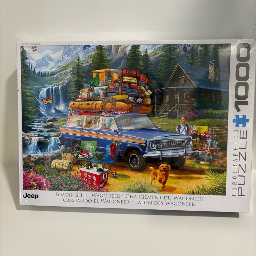 NIB Loading the Wagoneer (Jeep) by Bigelow Illustrations - 1000 Piece Puzzle